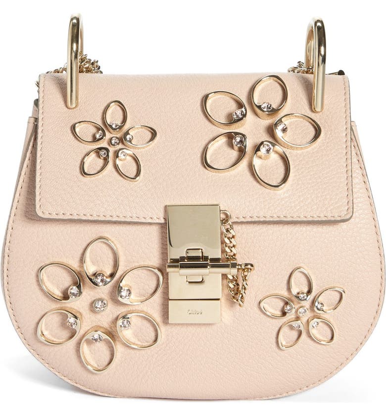 Chloé 'Mini Drew - Flowers' Crystal Embellished Leather Crossbody Bag ...