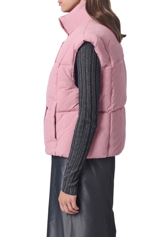 Shop Bernardo Puffer Vest In Dusty Rose