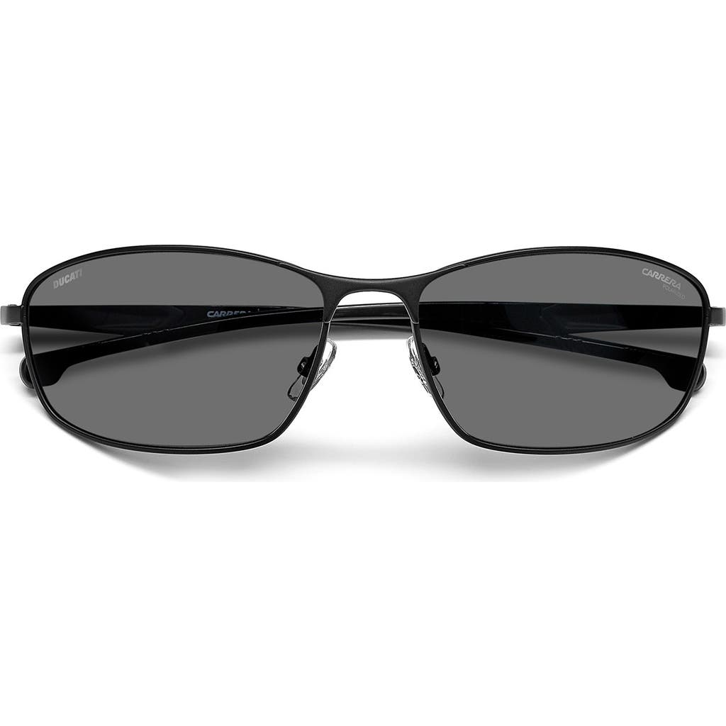 Carrera Eyewear X Ducati 64mm Polarized Rectangular Sunglasses In Black