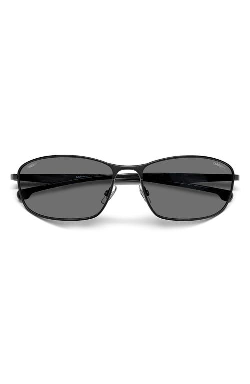 Carrera Eyewear x Ducati 64mm Polarized Rectangular Sunglasses in Matte Black /Grey at Nordstrom