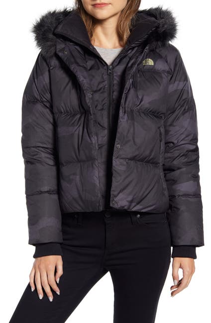 The North Face Dealio 550 Fill Power Crop Hooded Down Jacket Nordstrom Rack