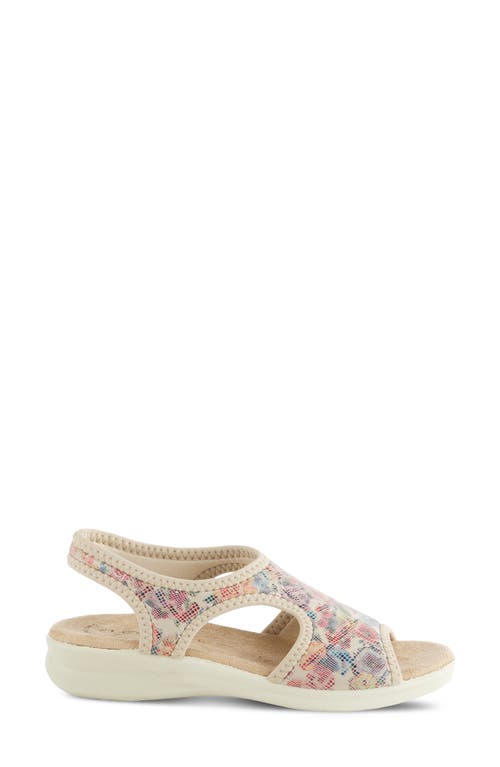 Flexus By Spring Step Nyaman Slingback Sandal In Beige Multi