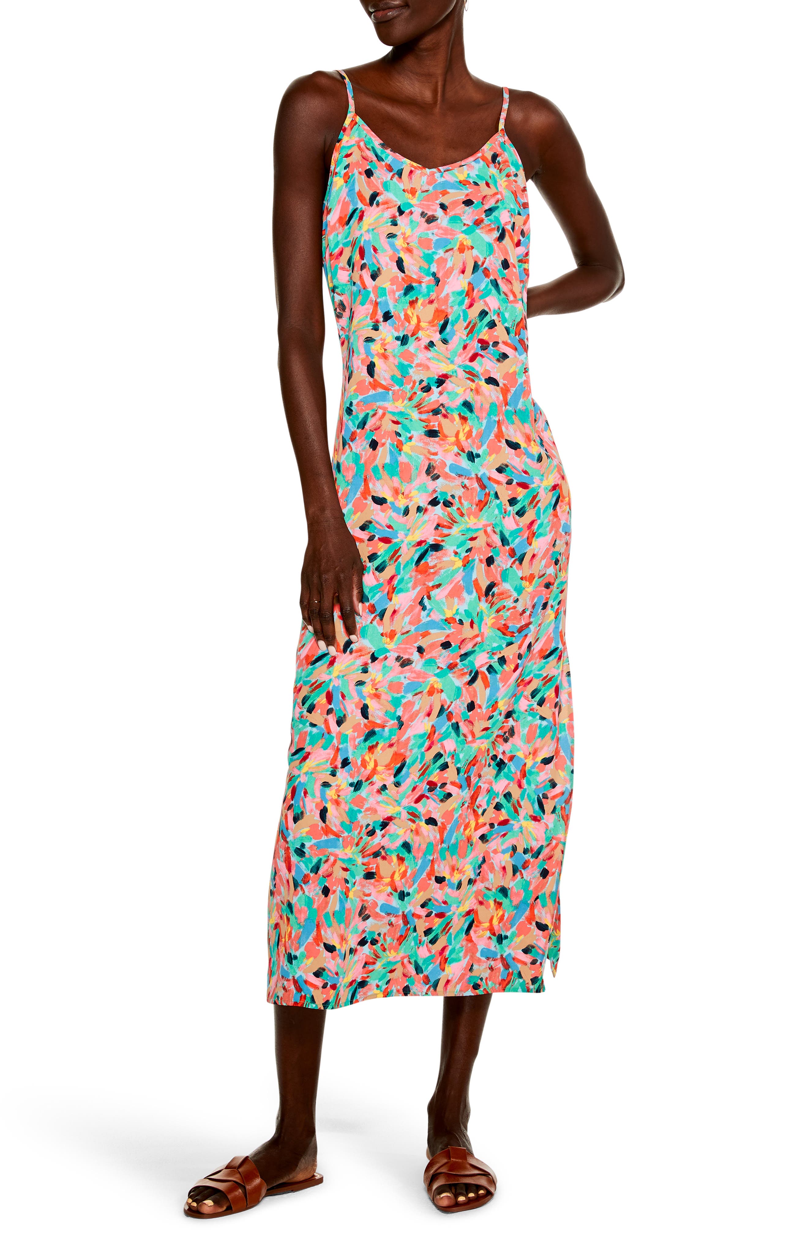 NIC+ZOE Punchy Petals Maxi Slipdress 