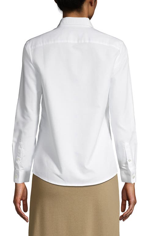 Lands' End Tall Long Sleeve Oxford Dress Shirt In White