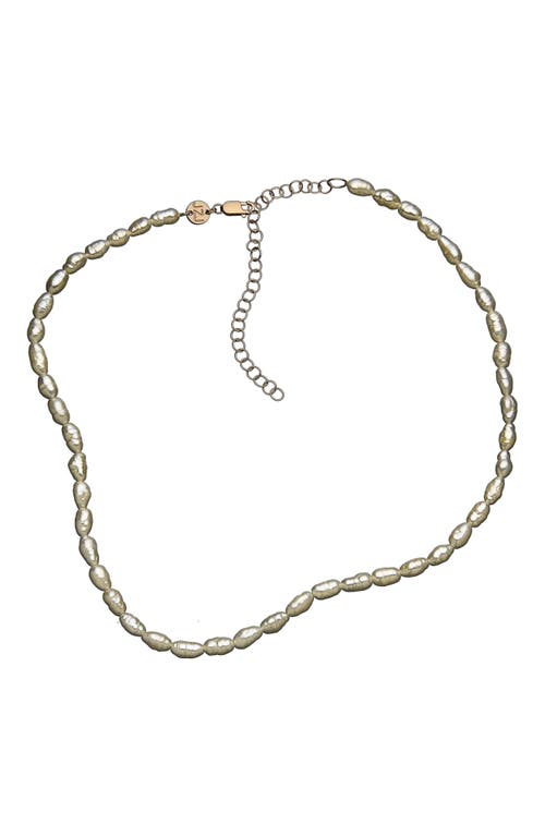 Jennifer Zeuner Nina Imitation Baroque Pearl Necklace in Yellow Gold at Nordstrom