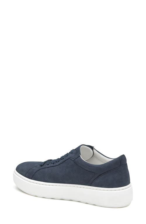 Johnston & Murphy Cammie Low Top Sneaker In Navy Tumbled Nubuck