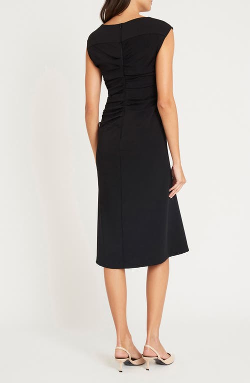 Shop Luxely Dhalia Cap Sleeve Midi Dress In Meteorite