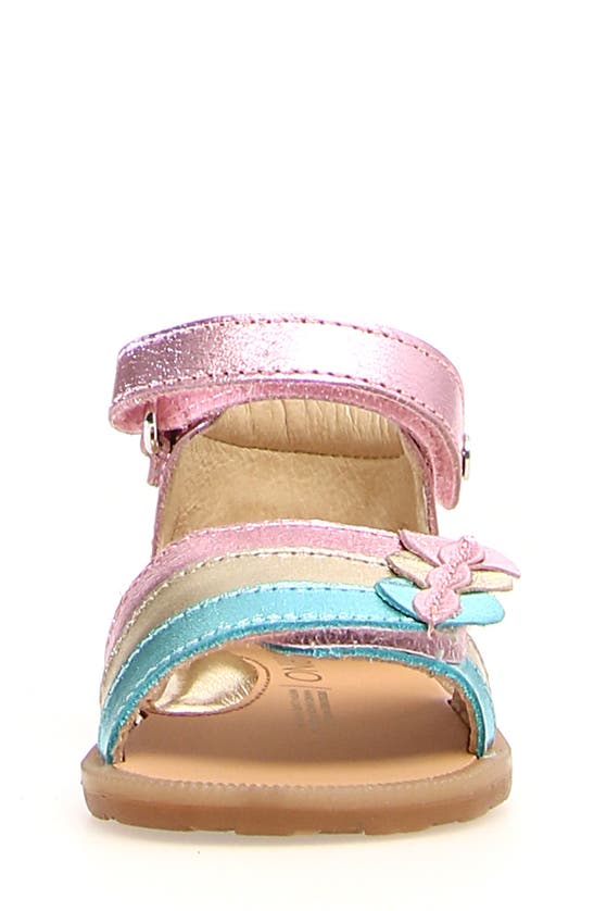 Shop Naturino Zeja Sandal In Pink-platinum-celeste