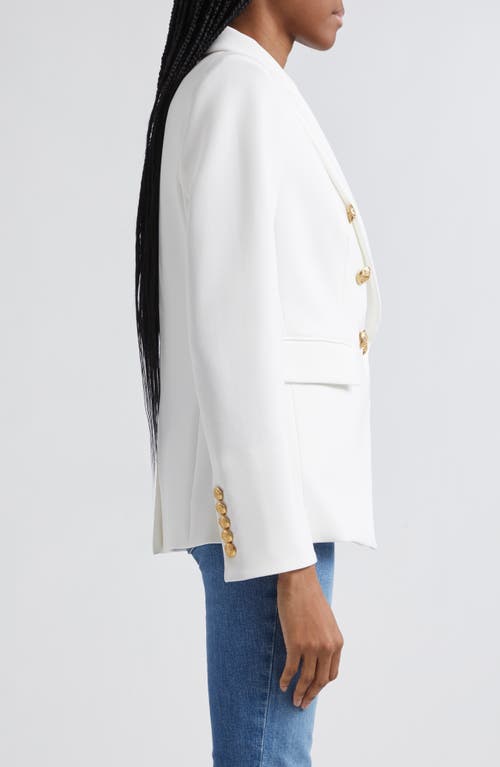 Shop Veronica Beard Miller Dickey Jacket In Off White/gold