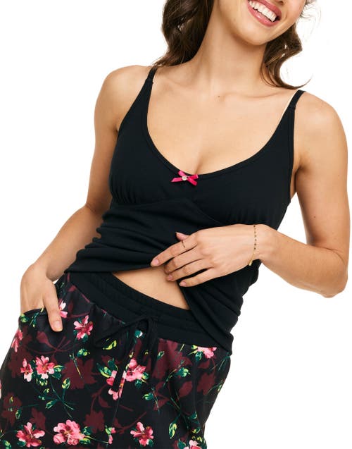 Adore Me Kaiden Cami & Joggers Set In Floral Black
