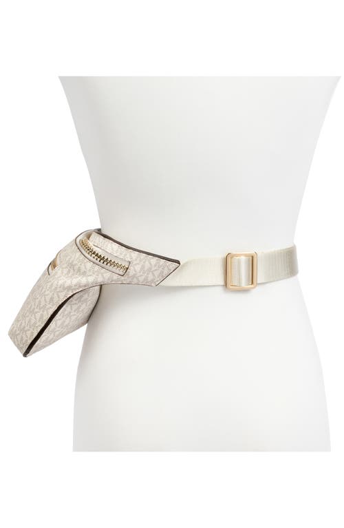 Shop Michael Michael Kors Michael Kors Faux Leather Belt Bag In Vanilla