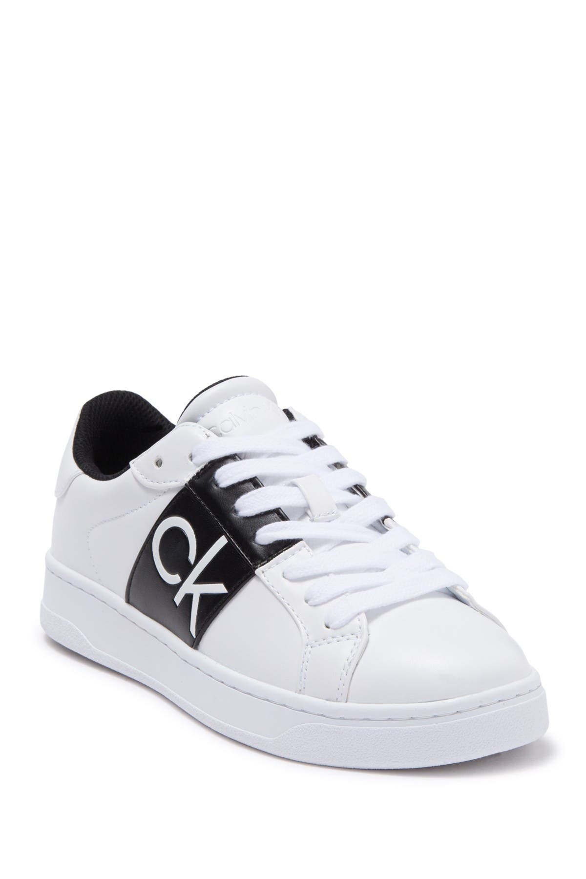 calvin klein lace up logo sneaker