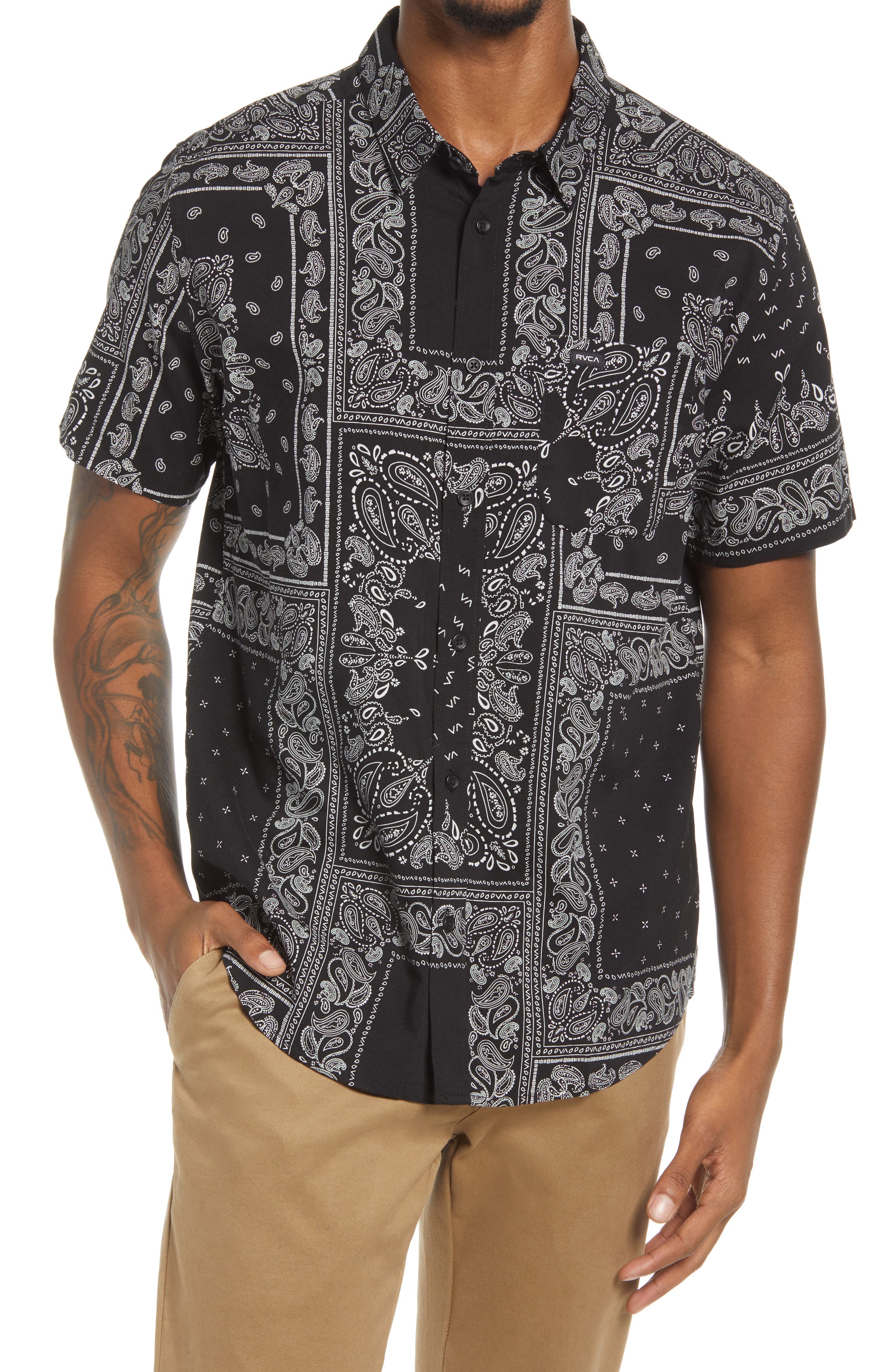 RVCA Men's Yari Short Sleeve Button-Up 