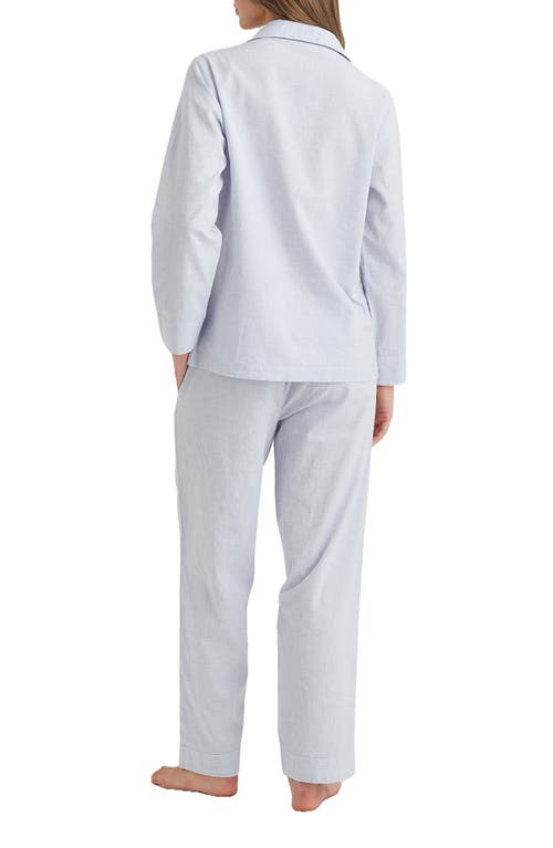 Shop Papinelle Cotton & Linen Pajamas In Beau Blue