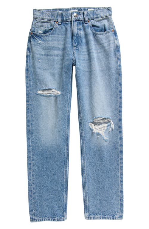 Shop Pacsun Kids' Ripped Straight Leg Jeans In Margot Wash