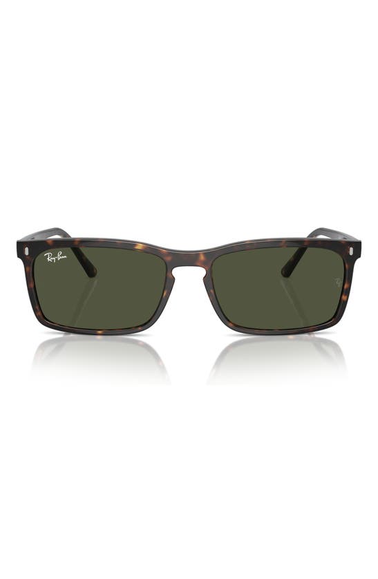 Ray Ban 59mm Rectangular Sunglasses In Havana