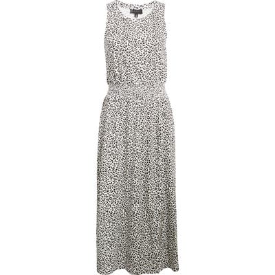 Bobeau Shaun Smocked Tank Midi Dress, Beige