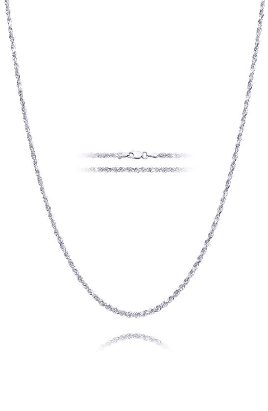 Shop Best Silver Rope Chain Necklace In Silver