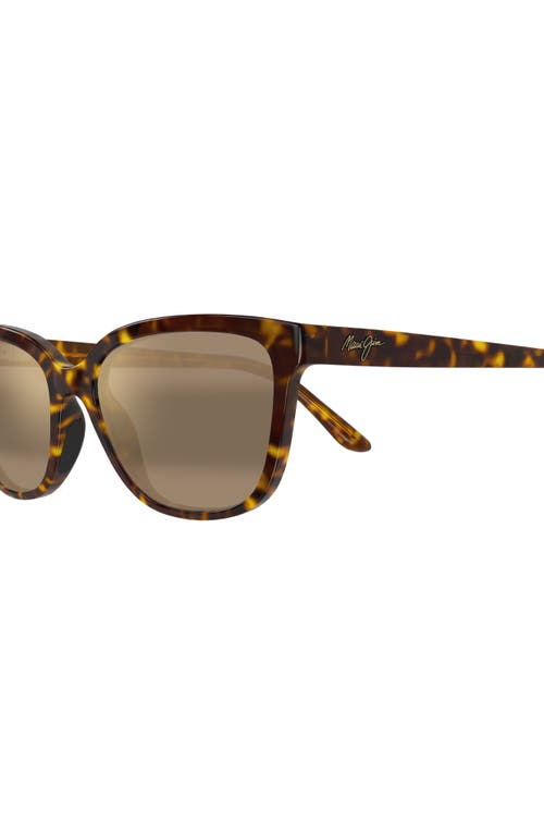 Maui Jim Honi 54mm Polarizedplus2® Cat Eye Sunglasses In Brown/hcl Bronze