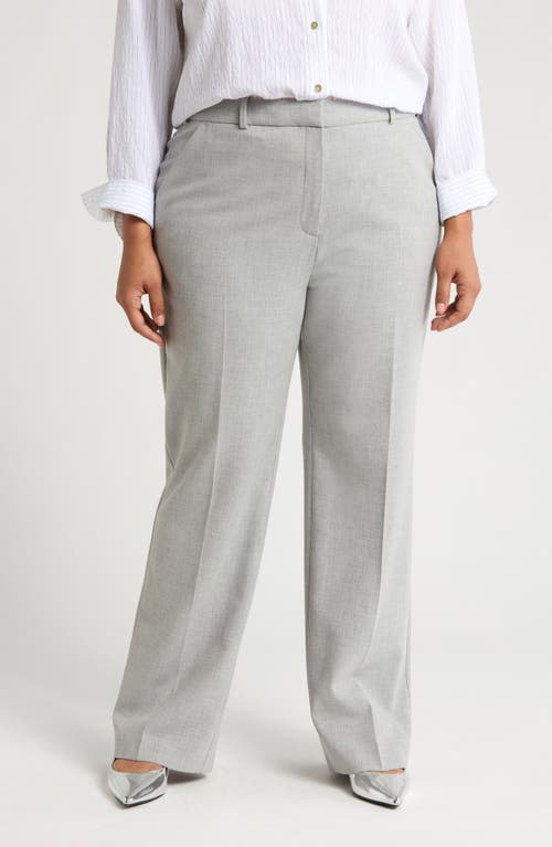 Shop Nordstrom Straight Leg Pants In Grey Heather