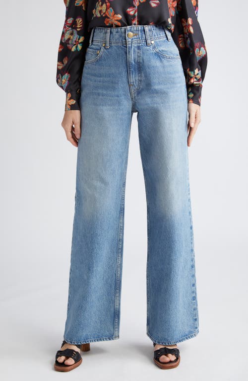 Ulla Johnson The Elodie Wide Leg Jeans Adriatic Wash at Nordstrom,