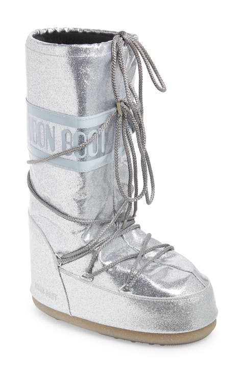 Moon Boot ICON GLANCE UNISEX - Winter boots - silver/silver-coloured 