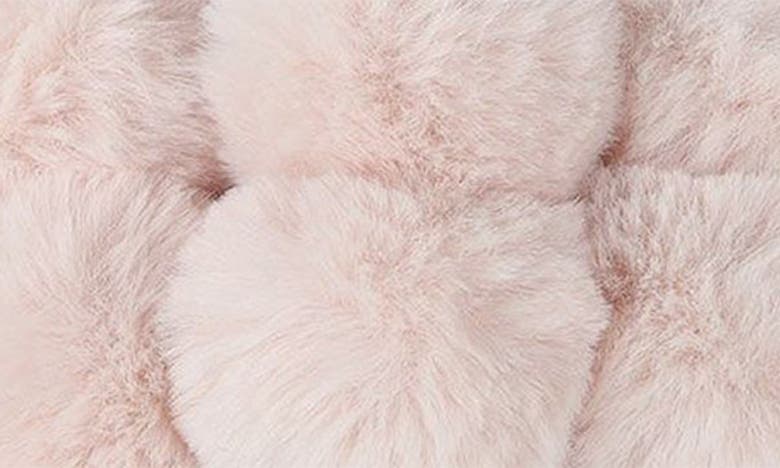 Shop Memoi Luxe Faux Fur Pom Memory Foam Slipper In Blush