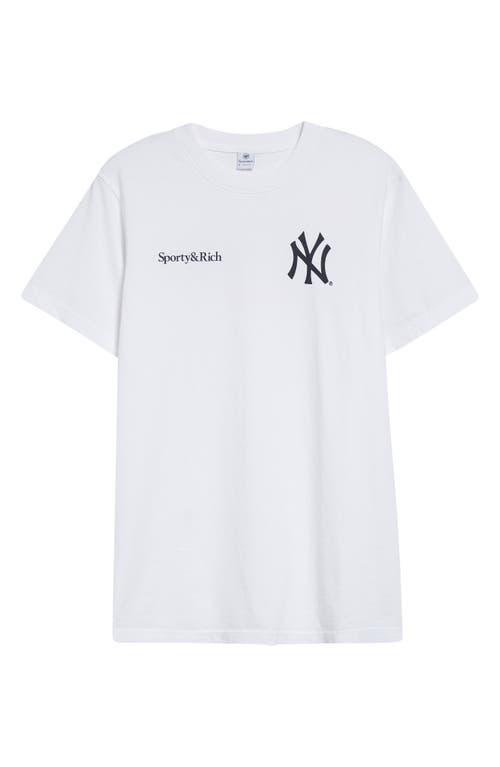 Shop Sporty And Rich Sporty & Rich Champions New York Yankees Graphic T-shirt In White