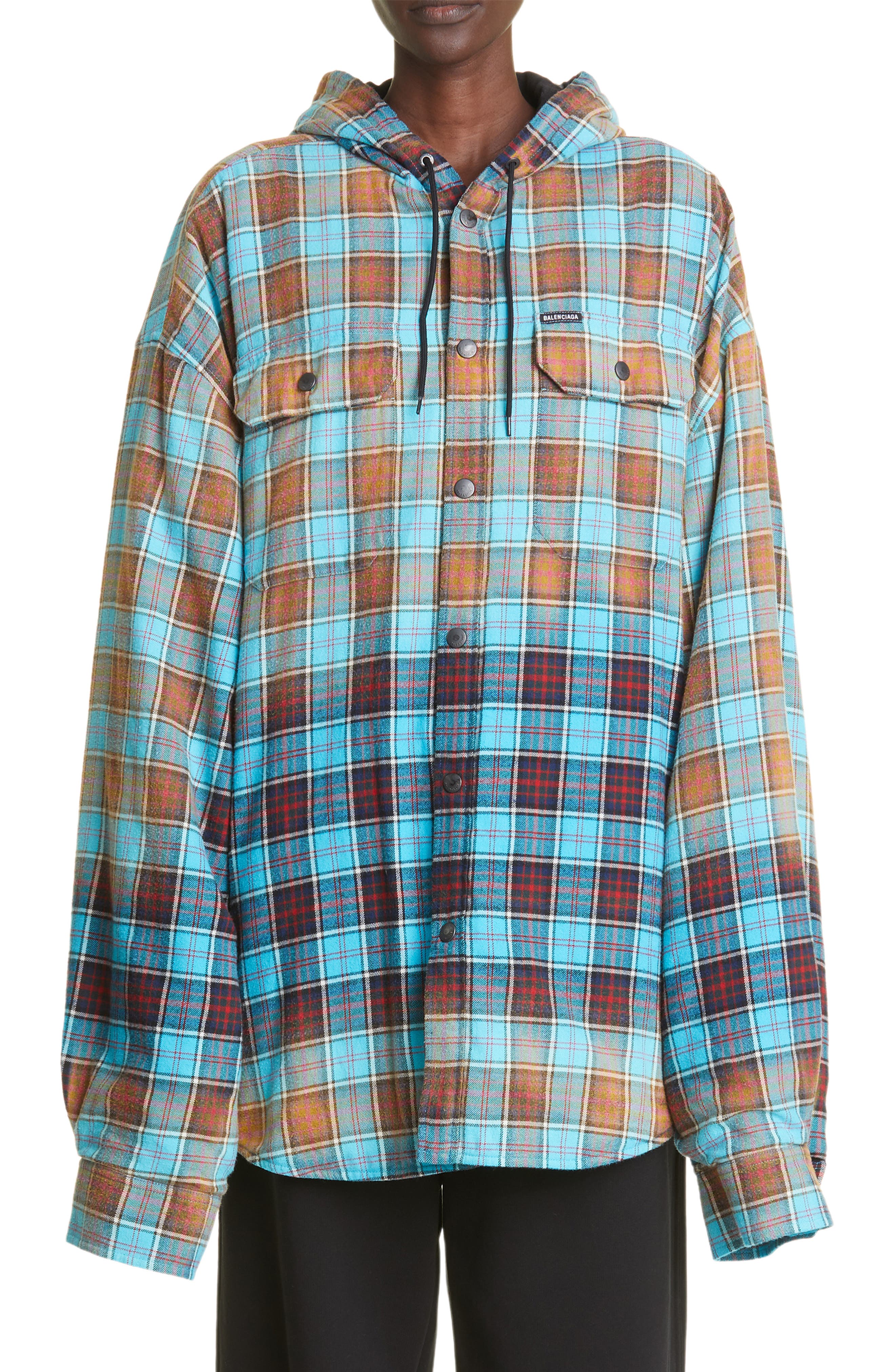 balenciaga flannel shirt