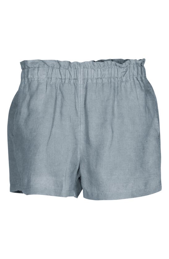Bed Threads Linen Shorts In Grey Tones