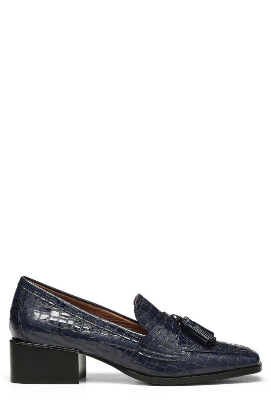 Shop Donald Pliner Avi Loafer Pump In Navy