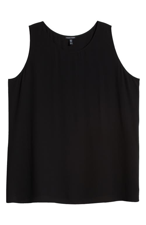 Shop Eileen Fisher Silk Shell In Black