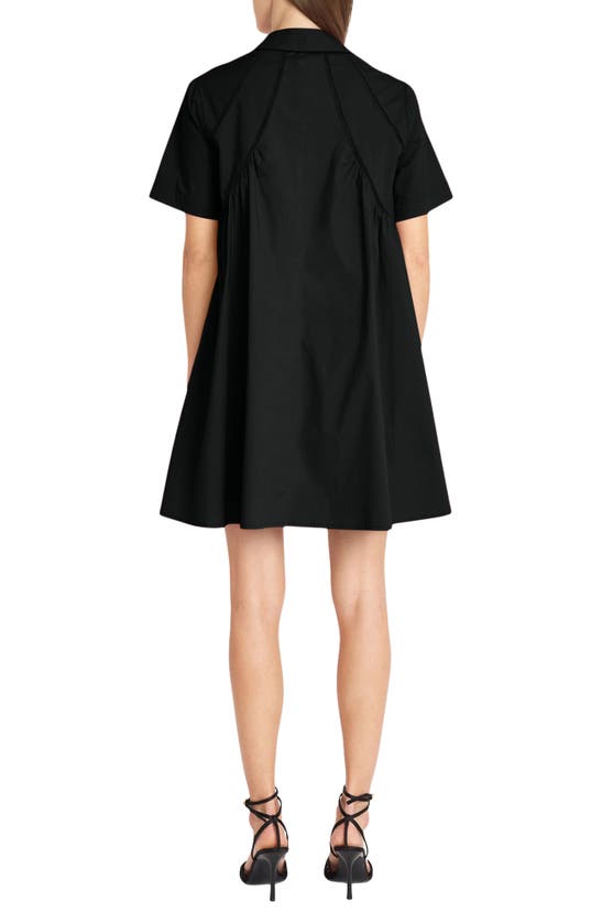 Shop Donna Morgan For Maggy Ladder Cutout Shirtdress In Black