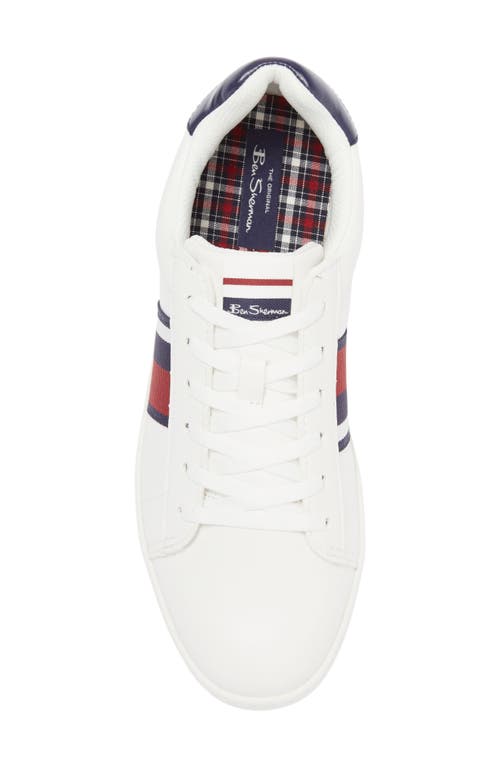 Shop Ben Sherman Hampton Stripe Sneaker In Red/white/navy