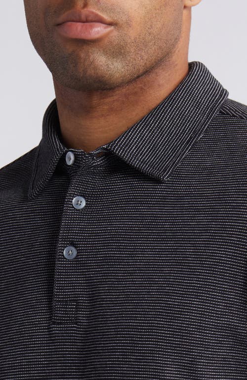 Shop Robert Barakett Cloverdale Waffle Knit Polo In Black