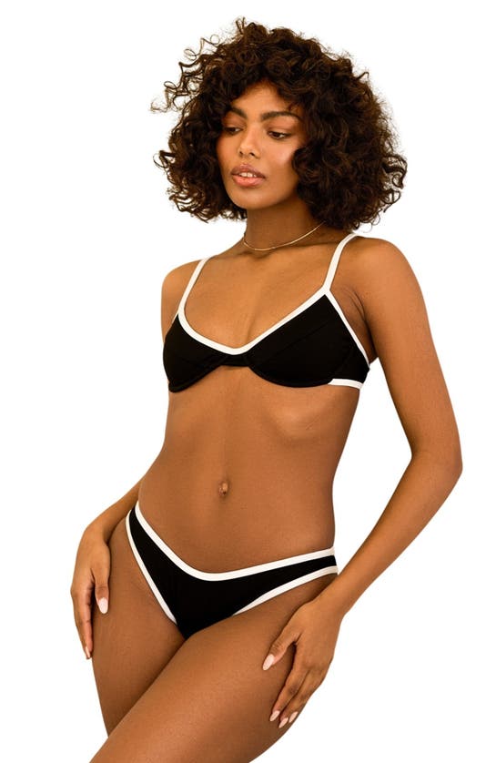Dippin Daisys West Coast Underwire Top In Black Rib