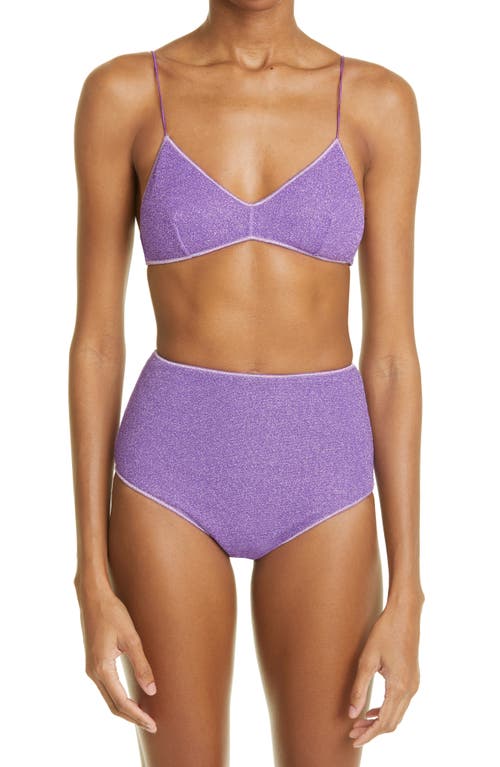 Oséree Lumière Two-Piece Swimsuit in Violet