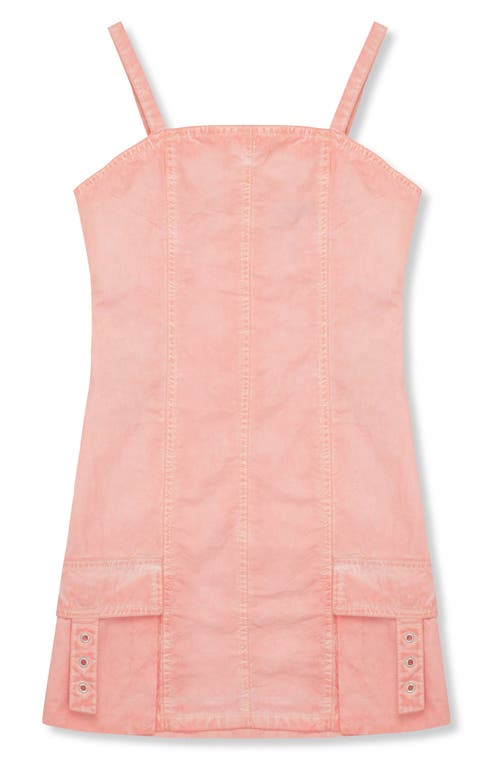 Truce Kids' Cargo Pocket Cotton Dress Peach at