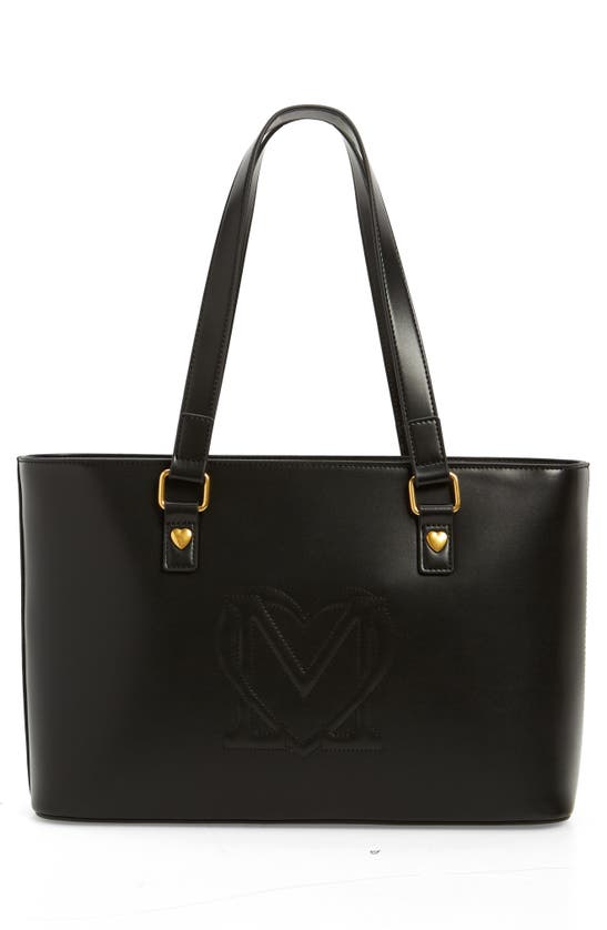 Shop Love Moschino Borsa Shoulder Bag In Black
