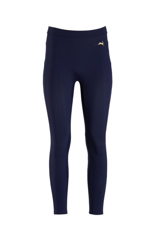 Shop Tracksmith Lane Five Crop Leggings In Navy