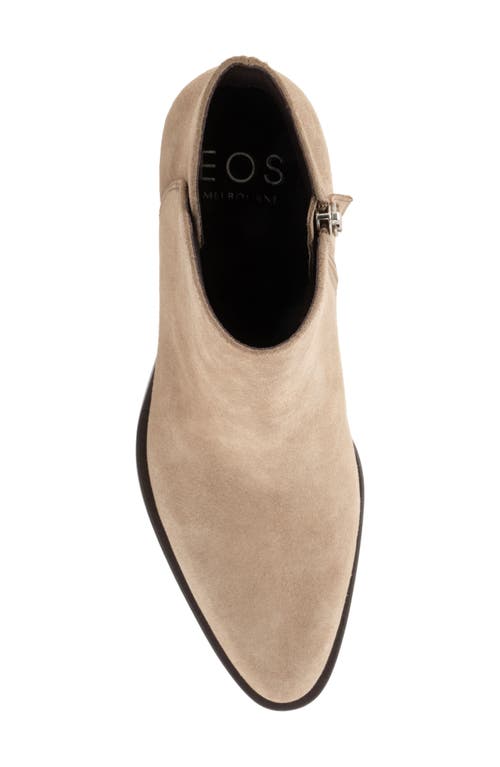 Eos Footwear Ellie Bootie In Taupe Suede