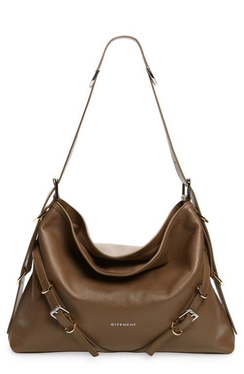 Givenchy Medium Voyou Leather Hobo in Taupe at Nordstrom