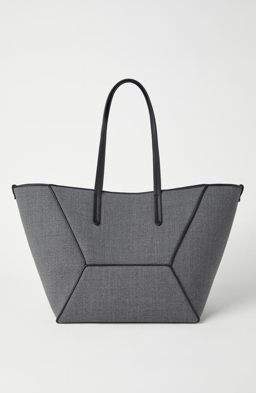 Shop Brunello Cucinelli Shopper Bag In Medium Grey