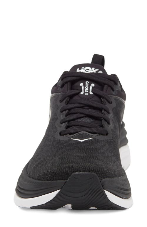 Shop Hoka Gaviota 5 Running Shoe In Black/white