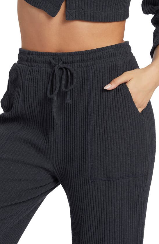 Billabong Easy As Rib Drawstring Pants In Black Sands