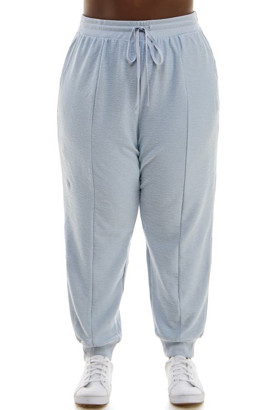 Nina Leonard Novelty Joggers In Soft Chambray