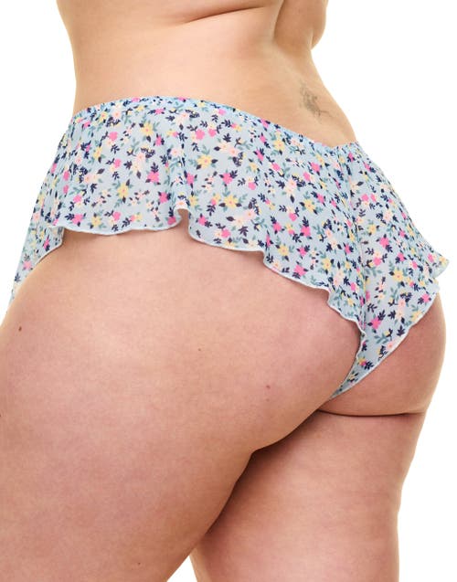 Shop Adore Me Graciela Cheeky Panties In Floral Blue