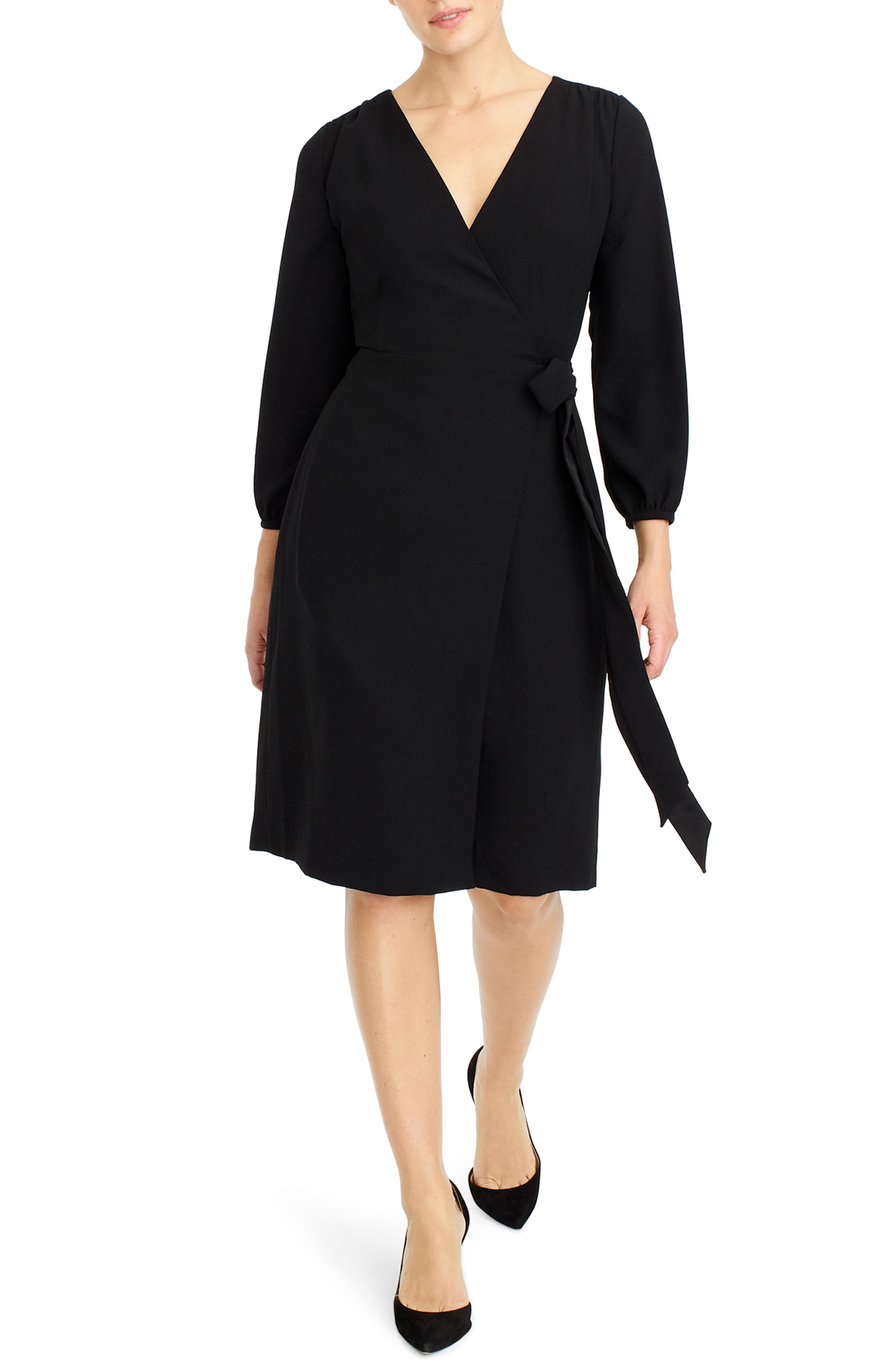 j crew wrap dress in 365 crepe