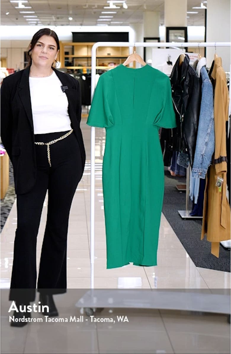 Keyhole Dolman Sleeve Midi Dress, sales video thumbnail