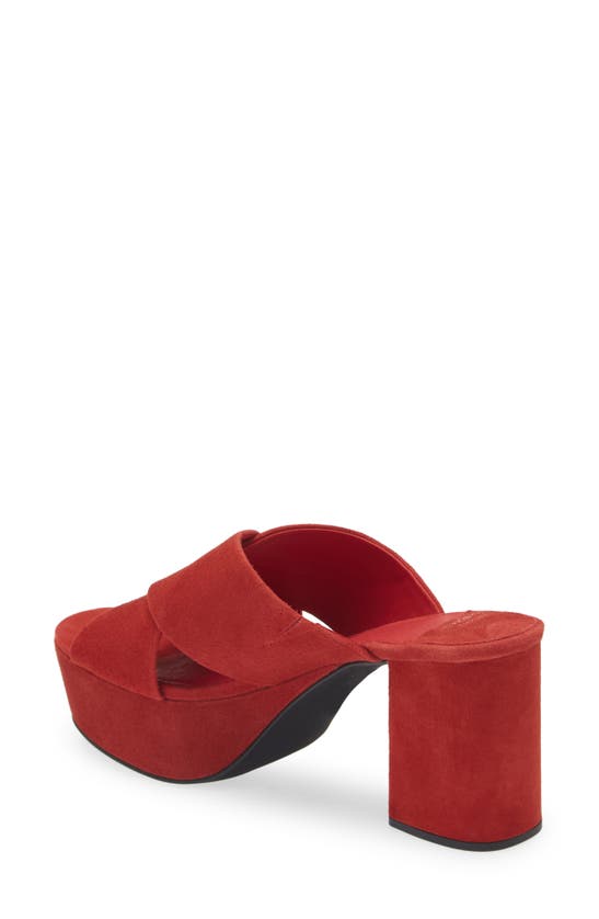 Shop Jeffrey Campbell Coerce Platform Sandal In Red Suede
